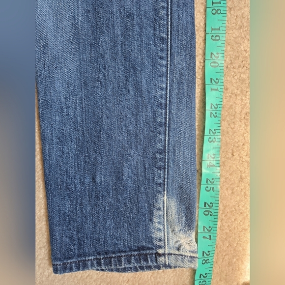7 FOR ALL MANKIND Josephina Skinny Boyfriend Distressed Blue Jeans. Size 26 - Picture 14 of 15